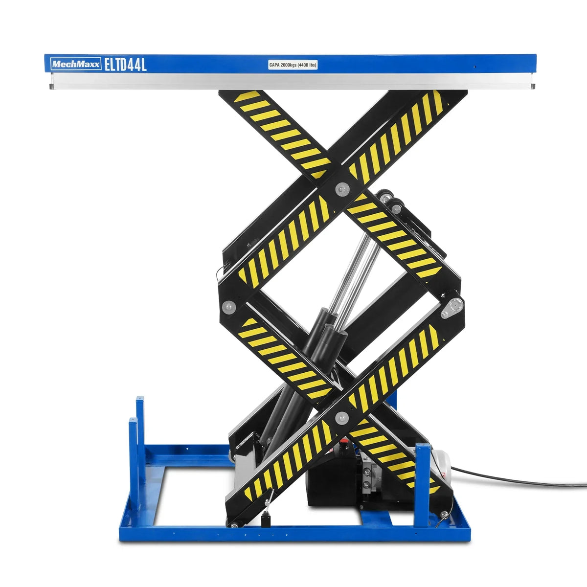 Wireless Remote Control Double Scissor Electric Hydraulic Lift Table, 4400lb Capacity, 63" x 39.4" Large Platform, 72.6" Lift Height, ELTD44L