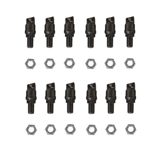 (1 Pack / 12 Pcs) Teeth and Nuts for Stump Grinder SG24; SG24PRO; SG28; SG30PRO; SG61, (SKU: 150151;150151G;150181;150181G;150182;150182G;150183;150183G;150501; 150602)