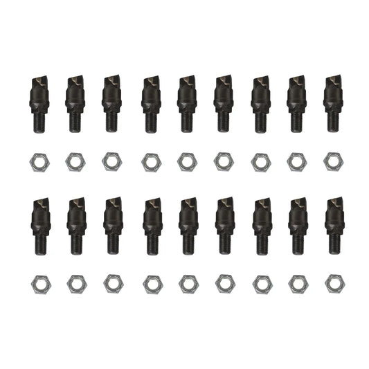 (1 Pack / 18 Pcs) Teeth and Nuts for Stump Grinder SG24; SG24PRO; SG28; SG30PRO; SG61, (SKU: 150151; 150151G; 150181; 150181G; 150182; 150182G; 150183; 150183G; 150501; 150602)