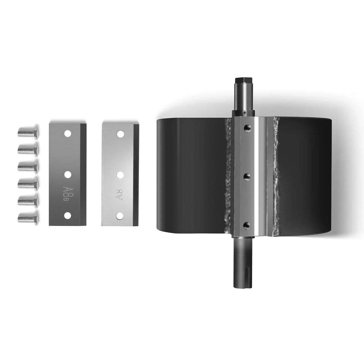 Cutter Barrel and 2 Blades for Wood Chipper GS650 (SKU: 110100; 110101)