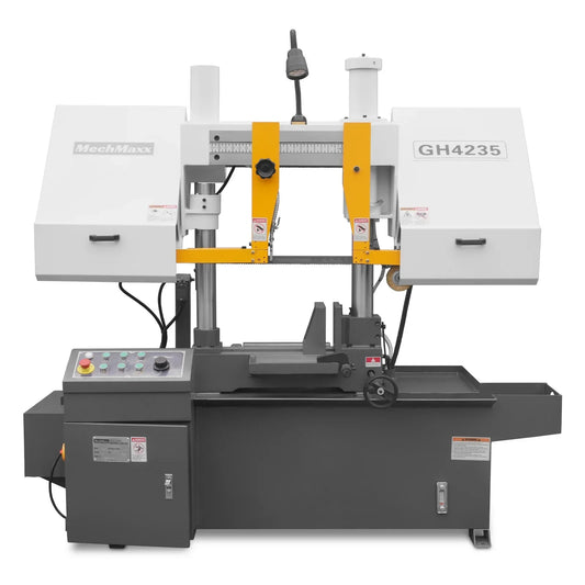 13" Double Column Horizontal Metal Cutting Band Saw | Hydraulic Feed | 2‑Speed | 2.2/2.8kW Industrial Metal Saw for Fabrication, Steel, Alloy, Carbon Steel GH4235