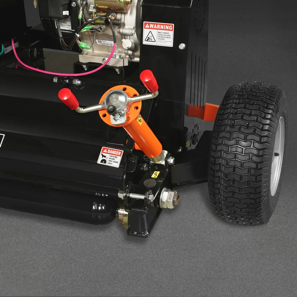 MechMaxx 48" Tow-Behind ATV Offset Flail Mower, 15HP 459cc E-start Gas Engine Powered; Adjustable Mowing Height, ATV120