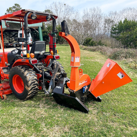 3 Point PTO Wood Chipper Attachment For Tractors Up To 45HP (PTO Shaft Included), BX42S