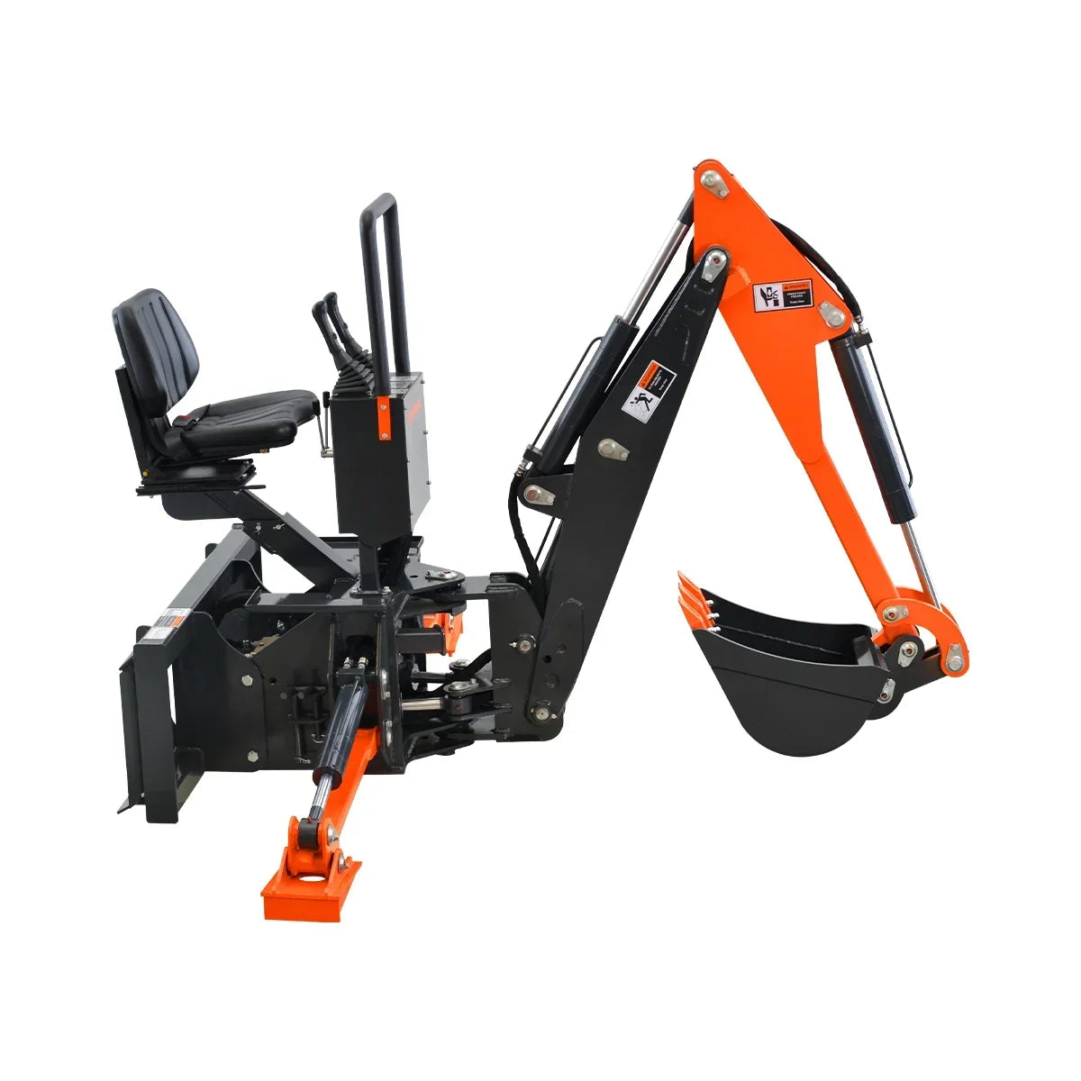 Skid Steer Backhoe 8ft Digging Depth, 16” Bucket Included,70° Left/Right Swivel Rotation SBH50