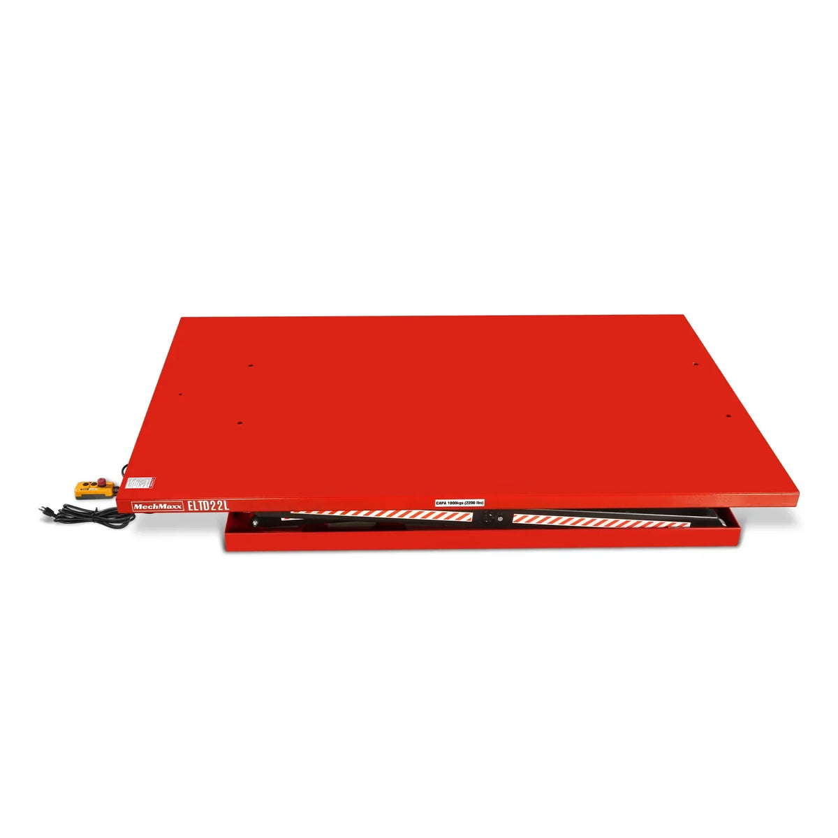 2200 lbs Capacity Stationary Powered Hydraulic Double Scissor Lift Table, 86.6" x 51.2" Platform, 94.5" Lift Height, UL Certified Motor, ELTD22L