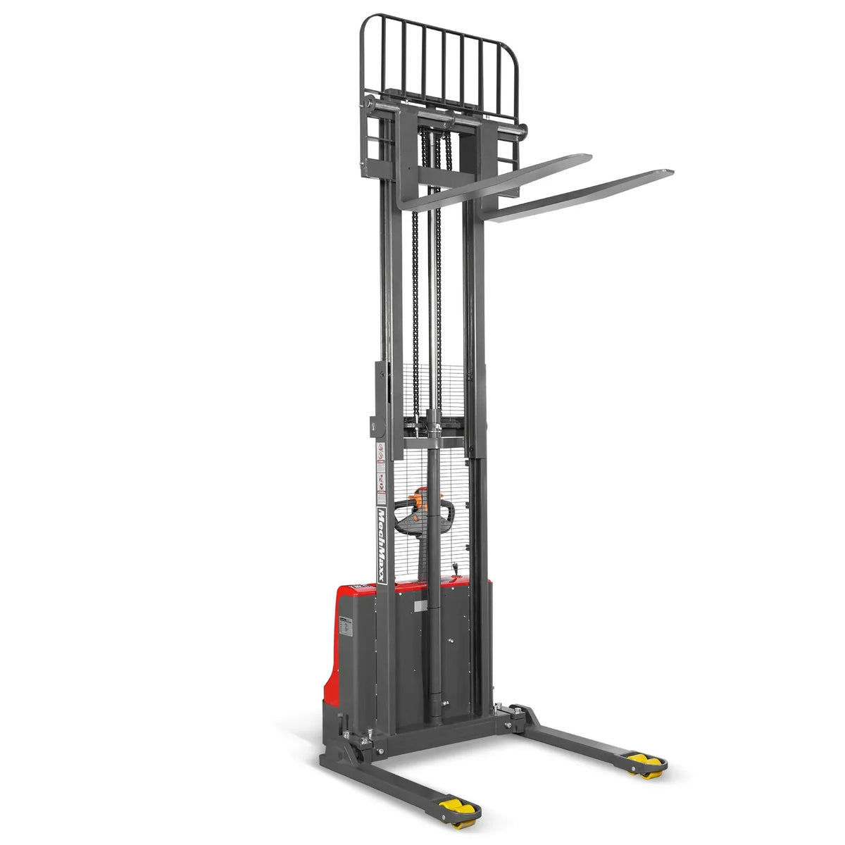 2640lbs Lithium-ion Electric Straddle Stacker, 98" Lift, Adjustable Legs & Forks, F26-98S
