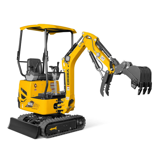Mini Compact Excavator B&S VANGUARD 408cc 14hp Engine, 65.7" Max. Digging Depth, 1 Ton, 2370 LBS Operating Weight, MEC10
