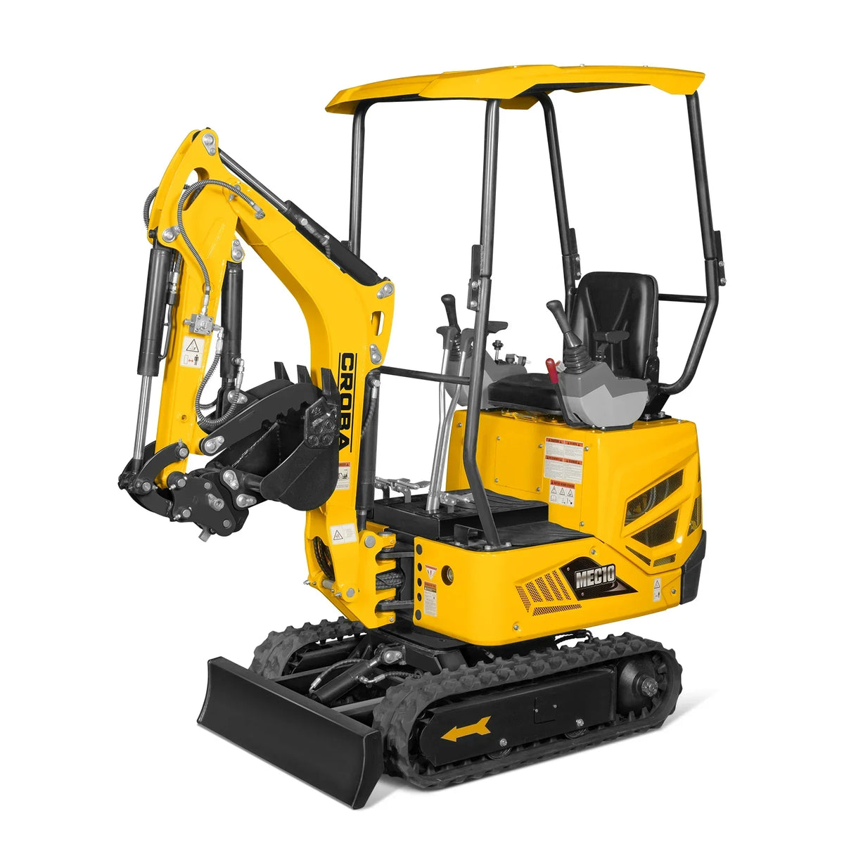 Mini Compact Excavator B&S VANGUARD 408cc 14hp Engine, 65.7" Max. Digging Depth, 1 Ton, 2370 LBS Operating Weight, MEC10