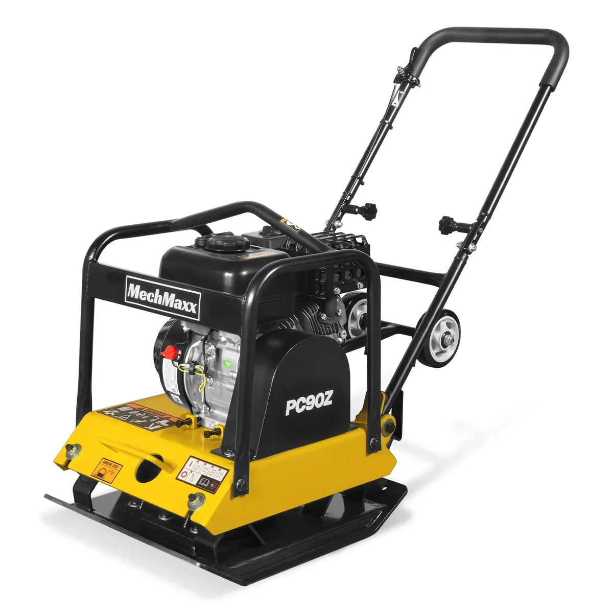 5.8 HP Vibratory Plate Compactor with Wheel Kit, 3600 lb Centrifugal Force for Soil, Gravel, Asphalt and Paver Base, PC90Z