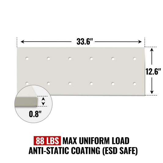 ( 1 Pack / 1 Pcs ) Shelf with 5 Pcs Clips, 320L Cabinet, White (for SKU: 203001W, 203005W)