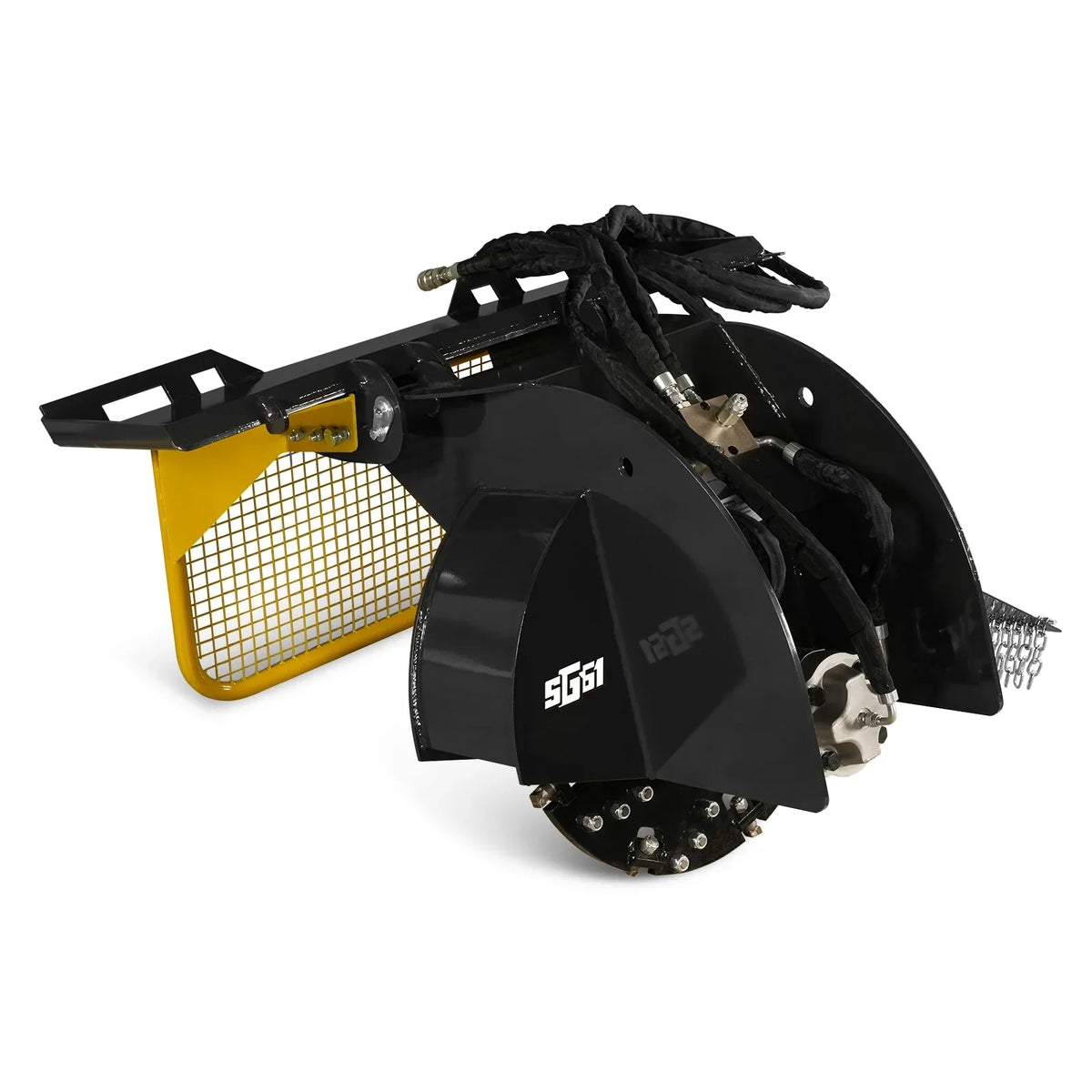 Stump Grinder Attachment for Skid Steer Loader With 34 Carbide Teeth, 18-23 GPM, SG61