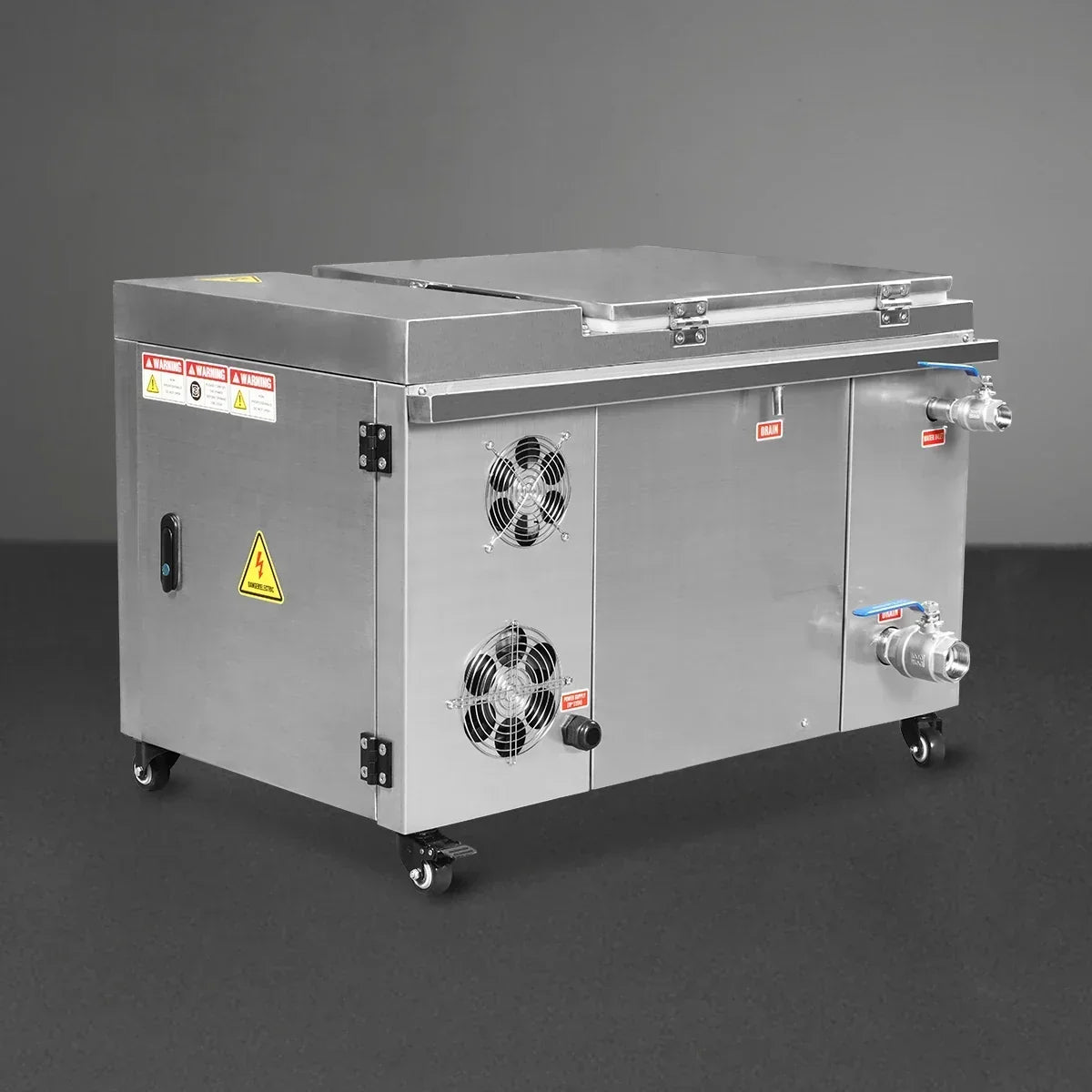 12 Gal / 47 L Heavy Duty Industrial Ultrasonic Parts Washer, 28kHz 9 Transducers , SS304 Tank, 6.6kW Heater, 208–240V 1 Phase Power