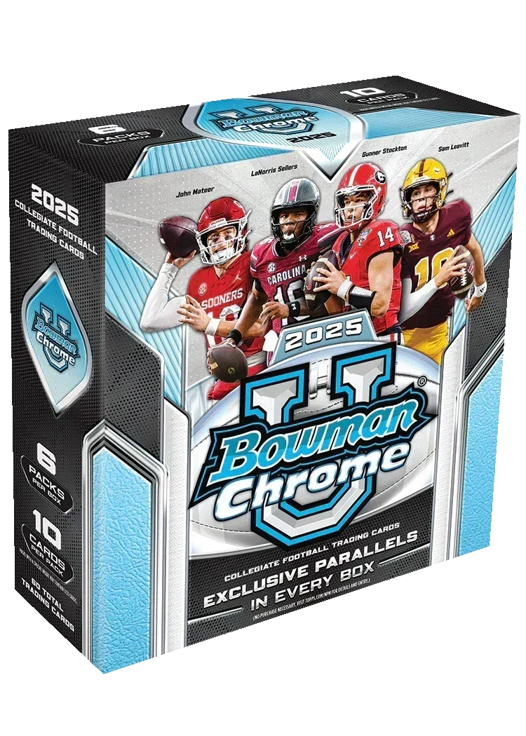 2025 Bowman Chrome University Football Mega 20 Box Case