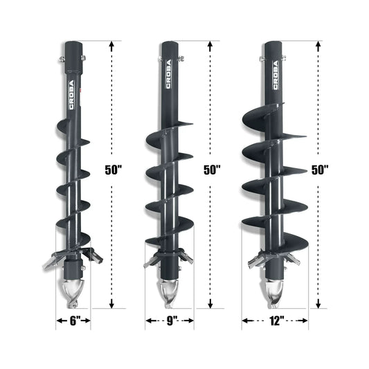 Mini Skid Steer Drive Auger with 6" , 9" , 12" Dia. Auger Bits