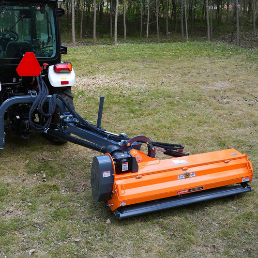 72" Heavy Duty Offset Ditch Bank Flail Mower, 90° Tilt, 70-100 HP Tractor, 3-Point Hitch, PTO Driven, VAM72