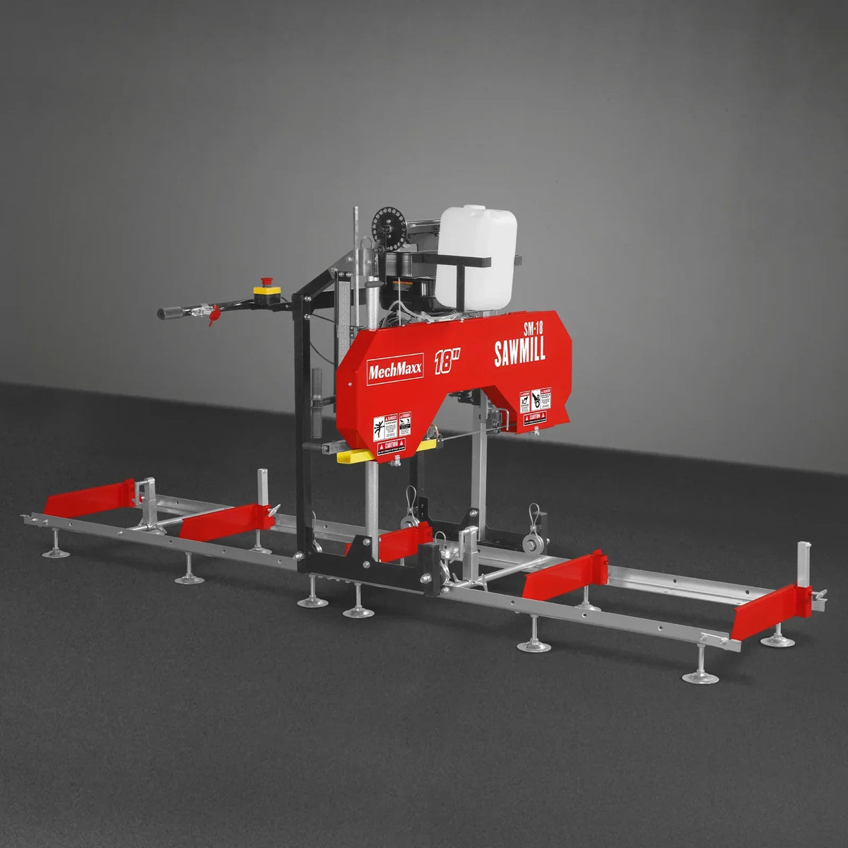 18" Portable Sawmill, 212cc 7HP Gasoline Engine, 15" Board Width, 10' Track Length , SM-18