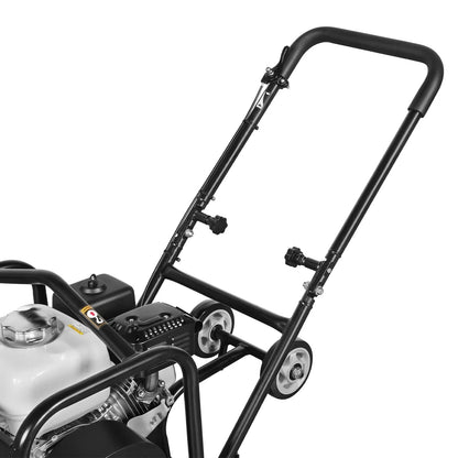 Honda GX160 Vibratory Plate Compactor with Wheel Kit, 3600 lb Centrifugal Force for Soil, Gravel, Asphalt and Paver Base, PC90H