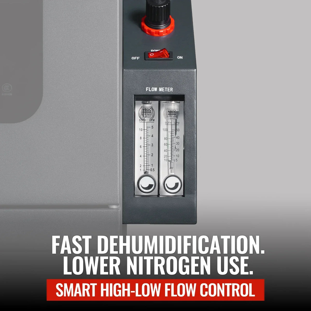1-60% RH Nitrogen Dry Cabinet 1430L ESD Desiccator Cabinet Low Humidity Storage,  NC1430B-6
