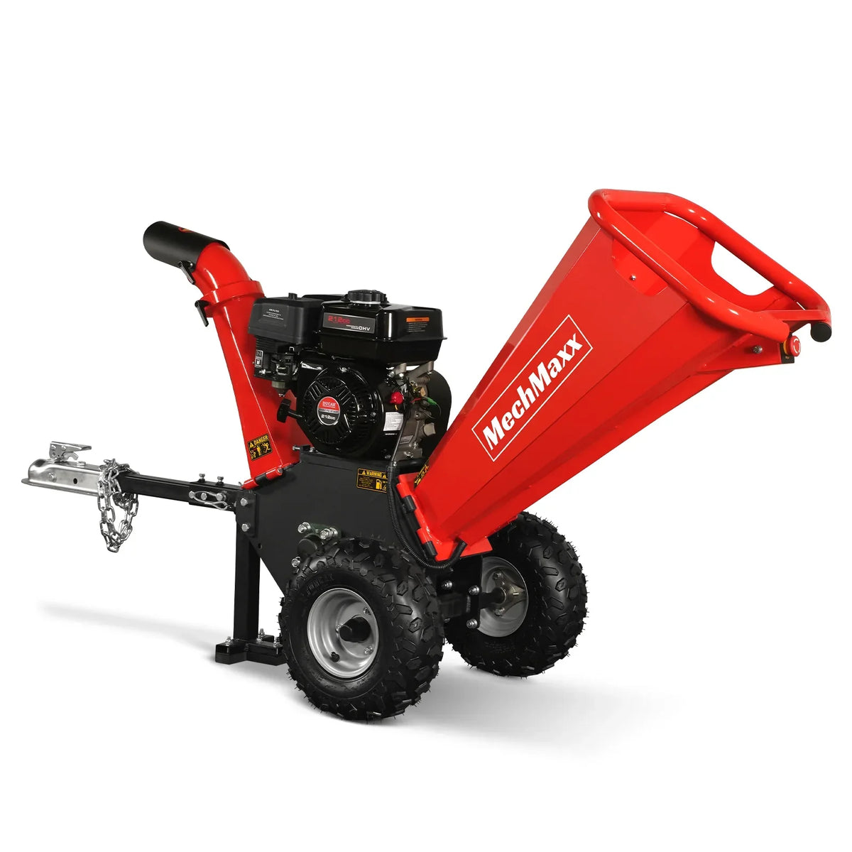 4 inch DUCAR 212cc 7hp Gas Engine Powered Wood Chipper with Towbar,  GS650