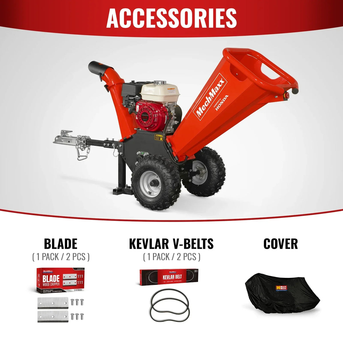 HONDA GX200 Gasoline Engine Powered 4 inch Wood Chipper,  GS650