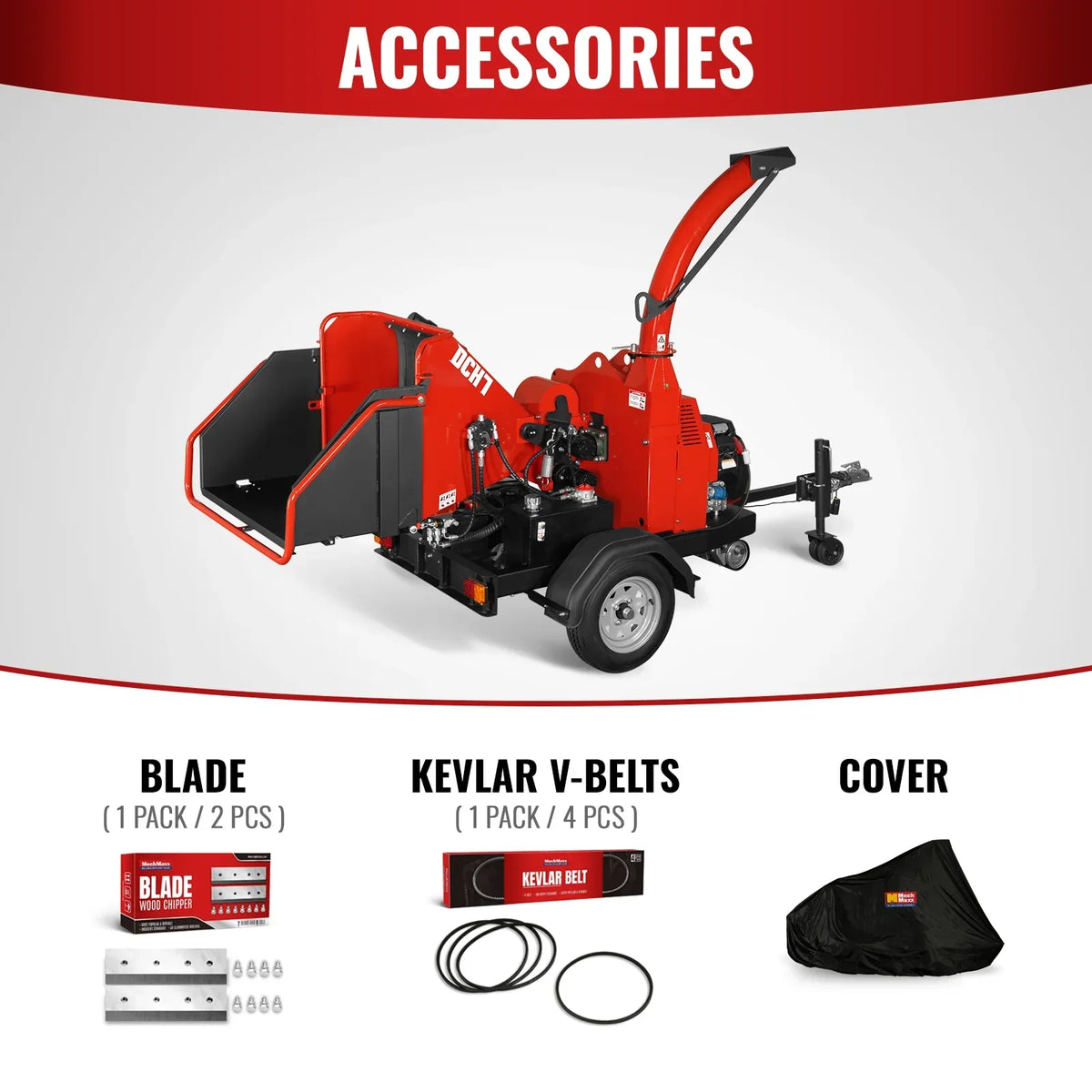HONDA GX690 22HP 688cc Twin Cylinder Gasoline Engine Powered 7" Hydraulic Feeding Commerical Wood Chipper,  DCH7