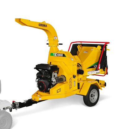 35hp 1000cc ZONSEN E-Start 8 inch Gas Powered Commerical Wood Chipper with Intelligent Hydraulic Feeding System ,  CROBA TX1000