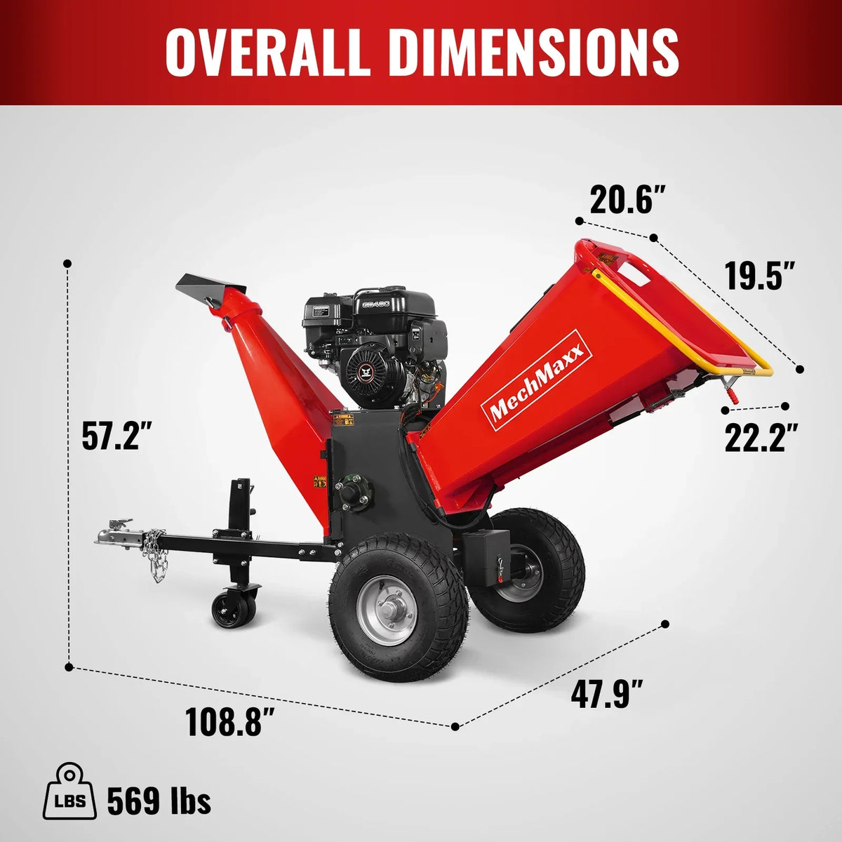 6 inch E-start ZONSEN 420cc 15hp Gasoline Engine Powered Drum Wood Chipper ,  P4206