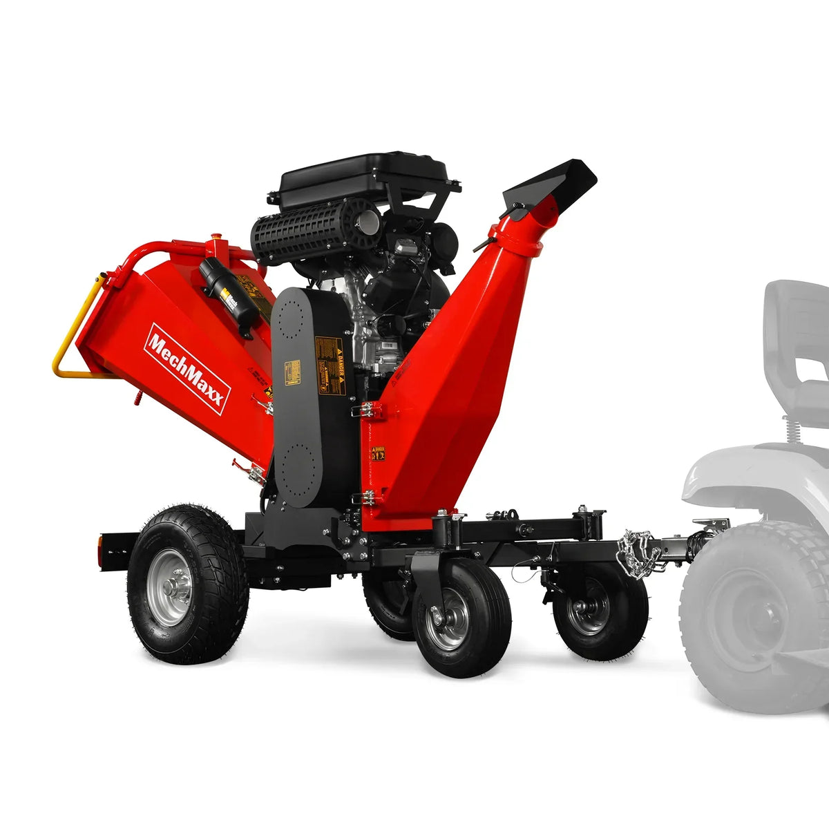 8 inch ZONSEN E-Start 1000cc 35hp Gas Powered 4 - Wheel Drum Wood Chipper with Taillight ,  B200