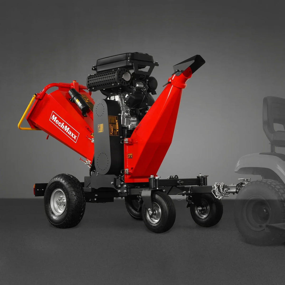 8 inch ZONSEN E-Start 1000cc 35hp Gas Powered 4 - Wheel Drum Wood Chipper with Taillight ,  B200