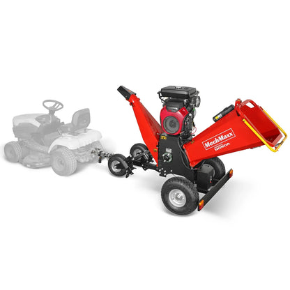 8 inch HONDA E-Start 688cc 22hp Gas Powered 4 - Wheel Drum Wood Chipper with Taillight ,  B200