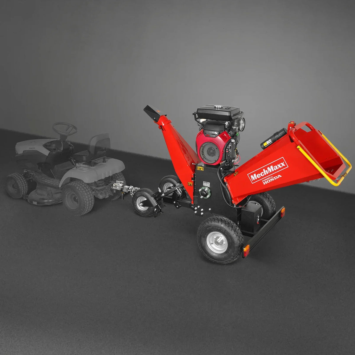 8 inch HONDA E-Start 688cc 22hp Gas Powered 4 - Wheel Drum Wood Chipper with Taillight ,  B200