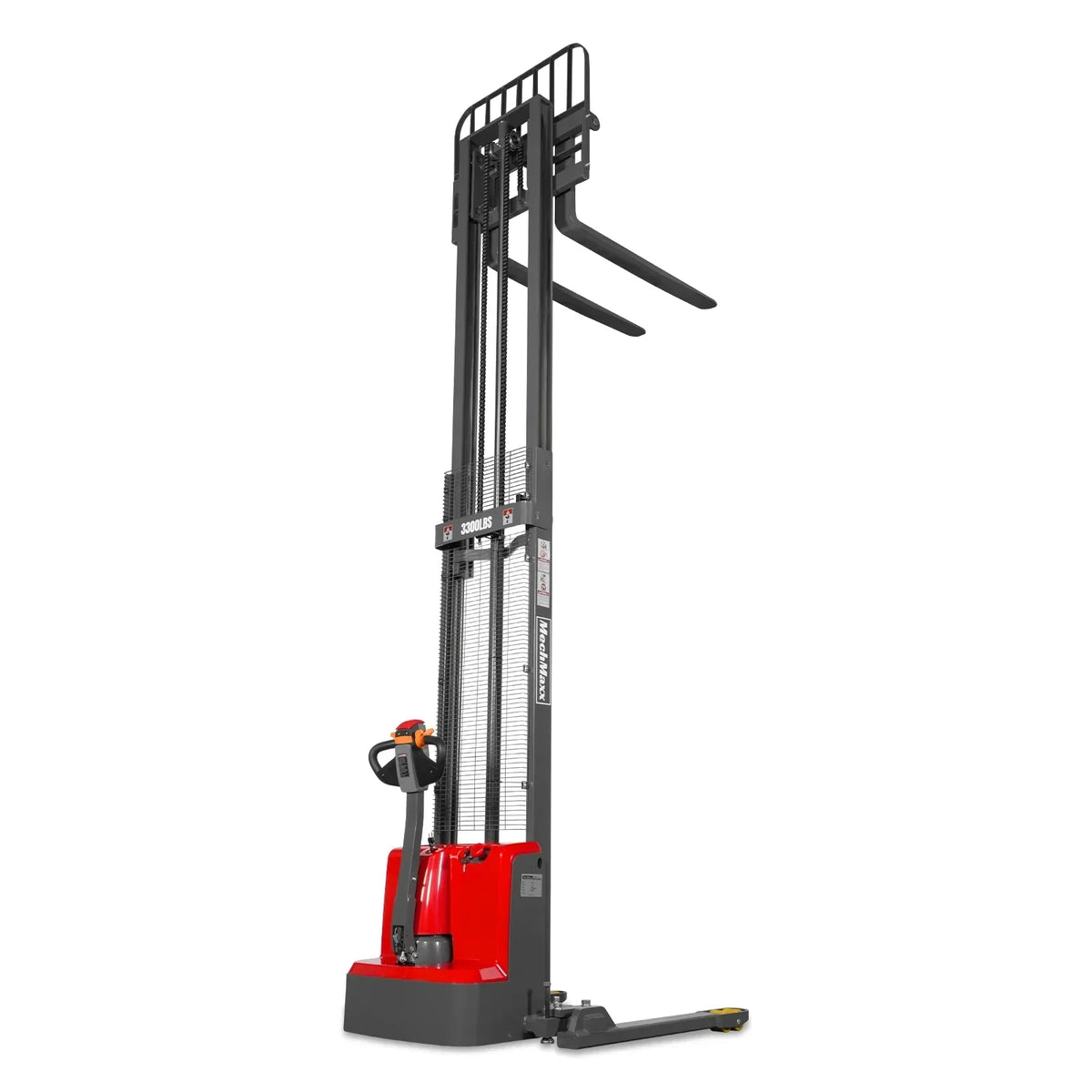 3300lbs Electric Straddle Stacker,  138" Lift,  Adjustable Legs & Forks,  F33-138SLA