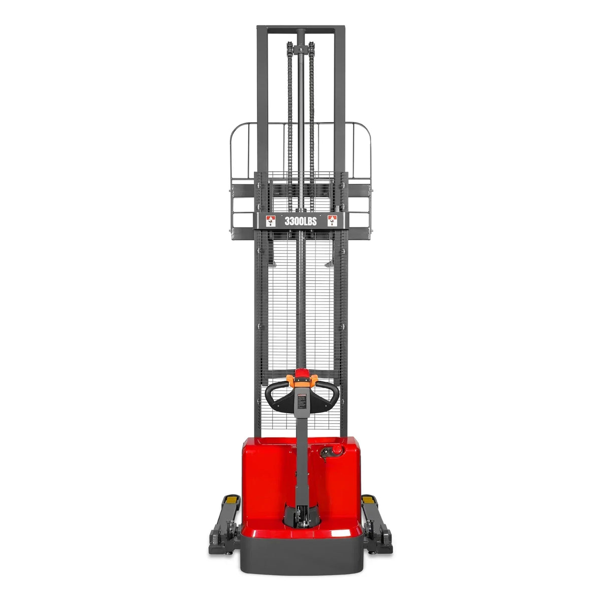 3300lbs Electric Straddle Stacker,  138" Lift,  Adjustable Legs & Forks,  F33-138SLA