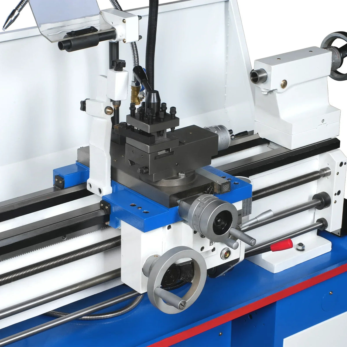 Industrial Metal Lathe Machine with DRO 14' x 40'' High Precision 84-1850 RPM  Variable Speed Metal Working Machine 2HP Small Lathe with Stand 1440G