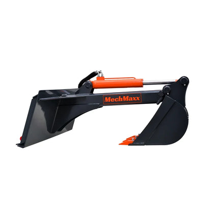 MechMaxx Skid Steer Backhoe Attachment, 18in Bucket Included, 59in Digging Depth