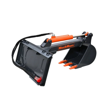 MechMaxx Skid Steer Backhoe Attachment, 18in Bucket Included, 59in Digging Depth