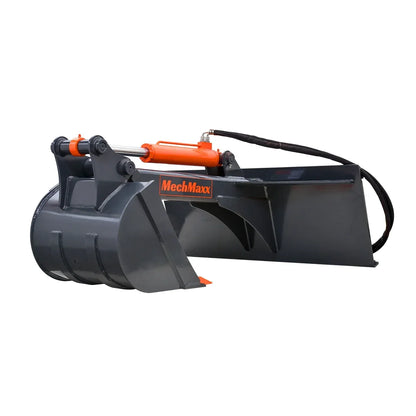 MechMaxx Skid Steer Backhoe Attachment, 18in Bucket Included, 59in Digging Depth