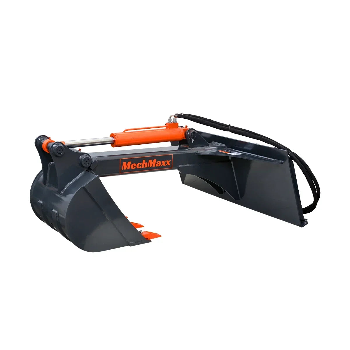 MechMaxx Skid Steer Backhoe Attachment, 18in Bucket Included, 59in Digging Depth