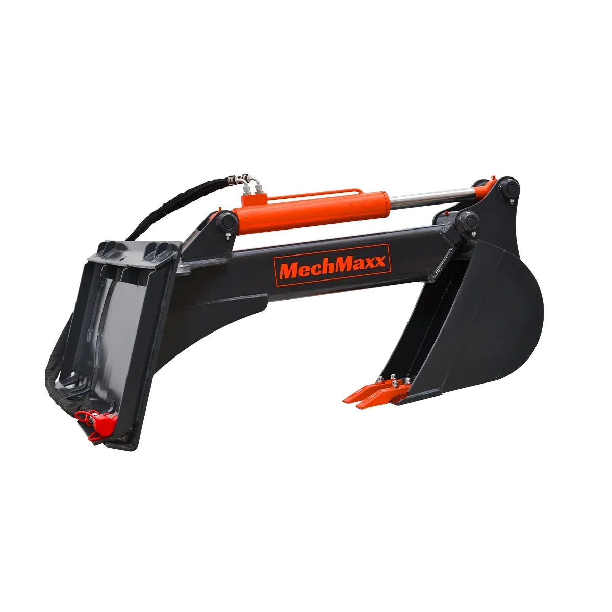 MechMaxx Skid Steer Backhoe Attachment, 12in Bucket Included, 59in Digging Depth