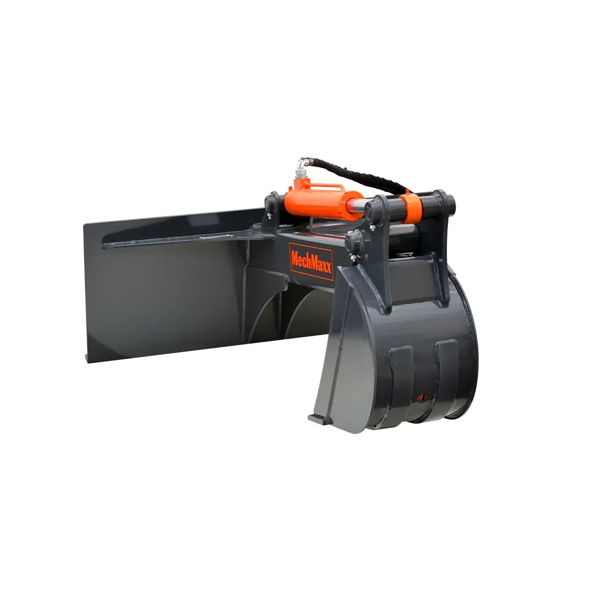 MechMaxx Skid Steer Backhoe Attachment, 12in Bucket Included, 59in Digging Depth