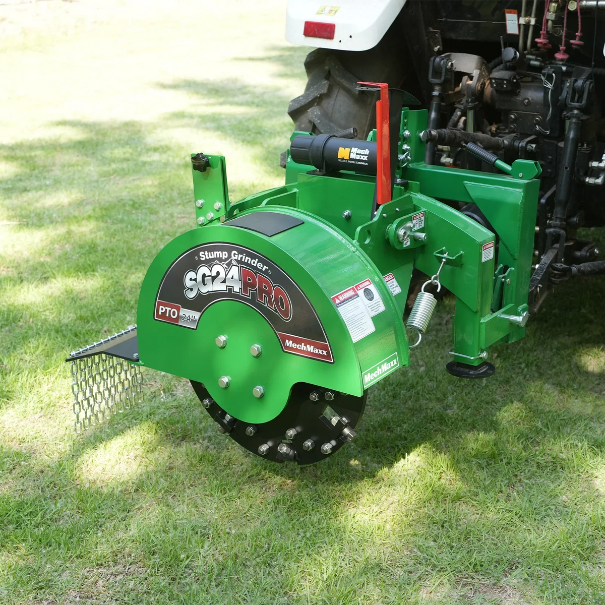 3-Point PTO Stump Grinder & Wood Chipper Bundle; SG24PRO; BX42S; Green