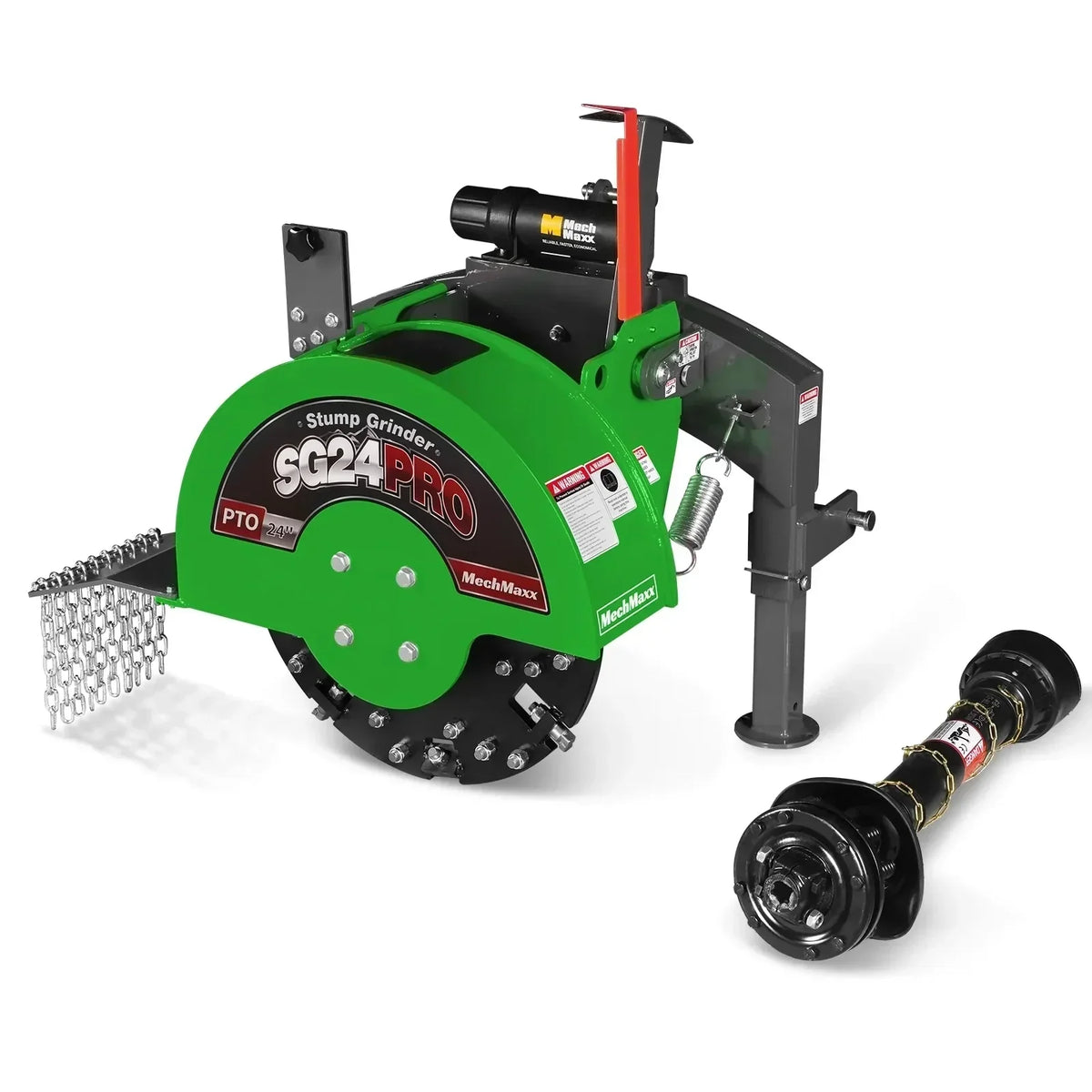 3-Point PTO Stump Grinder & Wood Chipper Bundle; SG24PRO; BX42S; Green