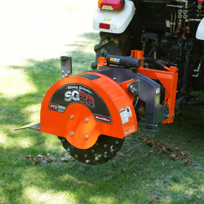 3-Point PTO Stump Grinder with 44 Carbide Teeth (PTO Shaft Included with Slip Clutch),  for 35-80HP Tractor,  SG28
