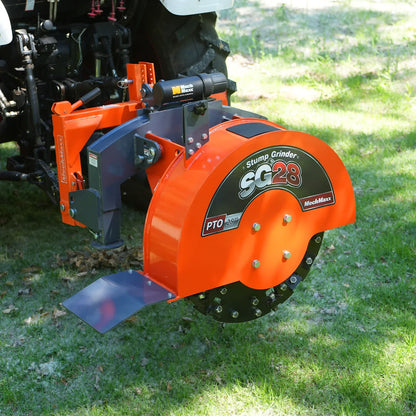 3-Point PTO Stump Grinder with 44 Carbide Teeth (PTO Shaft Included with Slip Clutch),  for 35-80HP Tractor,  SG28