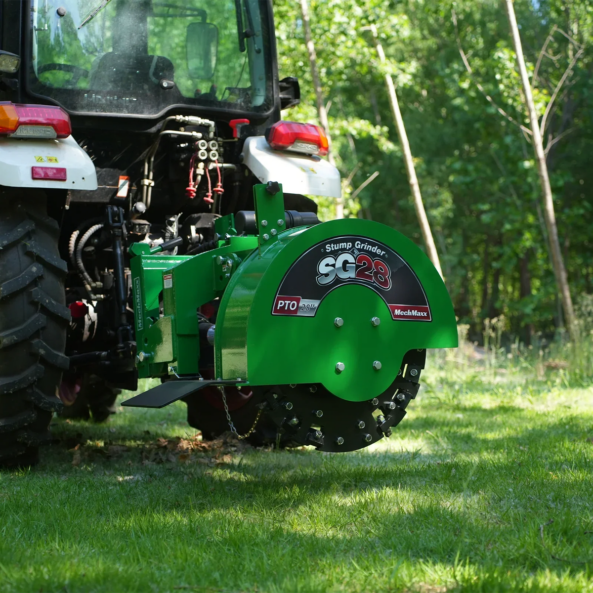 3-Point PTO Stump Grinder with 44 Carbide Teeth (PTO Shaft Included with Slip Clutch),  for 35-80HP Tractor,  SG28
