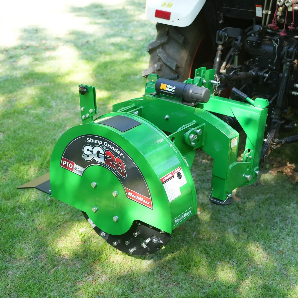 3-Point PTO Stump Grinder with 44 Carbide Teeth (PTO Shaft Included with Slip Clutch),  for 35-80HP Tractor,  SG28