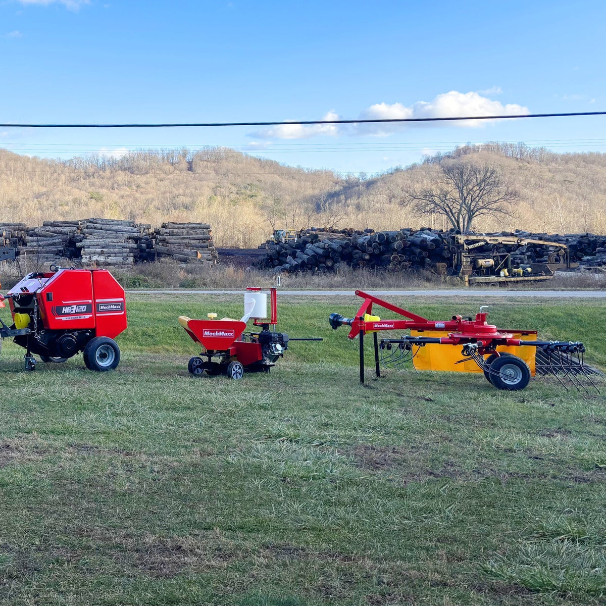 Hay Baler & Hay Wrapper & Hay Rake Tedder  Bundle,  HB3120,  HW20,  HT100