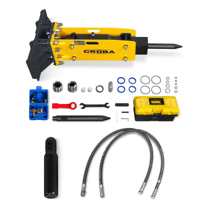 300ft-lbs  Hydraulic Mini Skid Steer Concrete Breaker Hammer Attachment