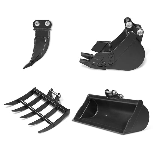 4-Piece Mini Excavator Attachment Set for Mini Compact Excavator ( SKU: 150530; 150531; 150532 )