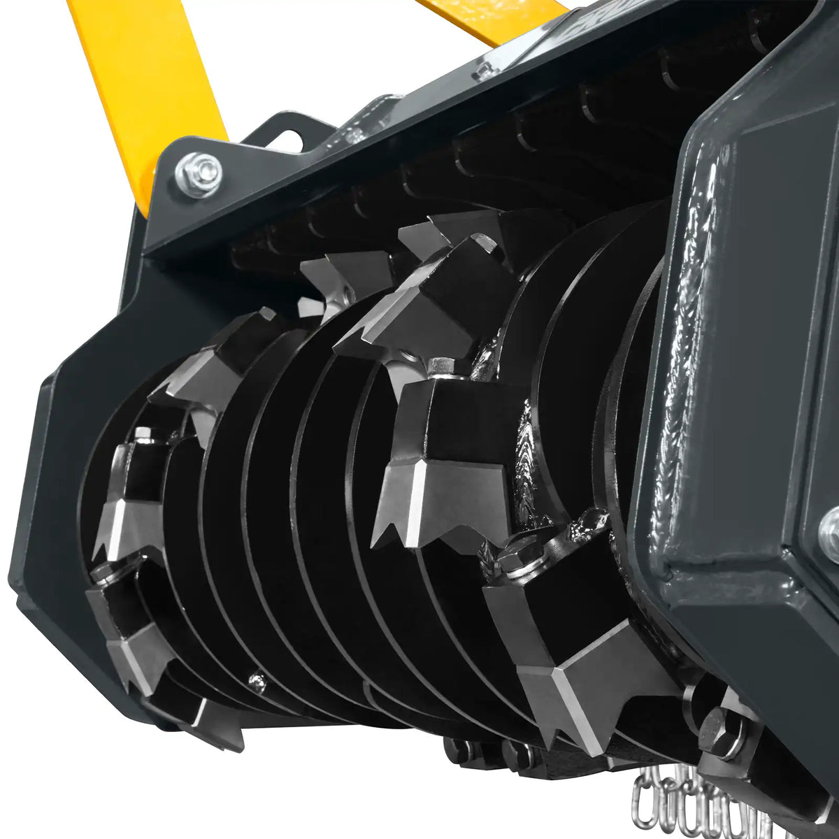 37"Mini Skid Steer Drum Forestry Brush Mulcher Attachment,  Hydraulic Flow Range 11 To 16 GPM, MCH37